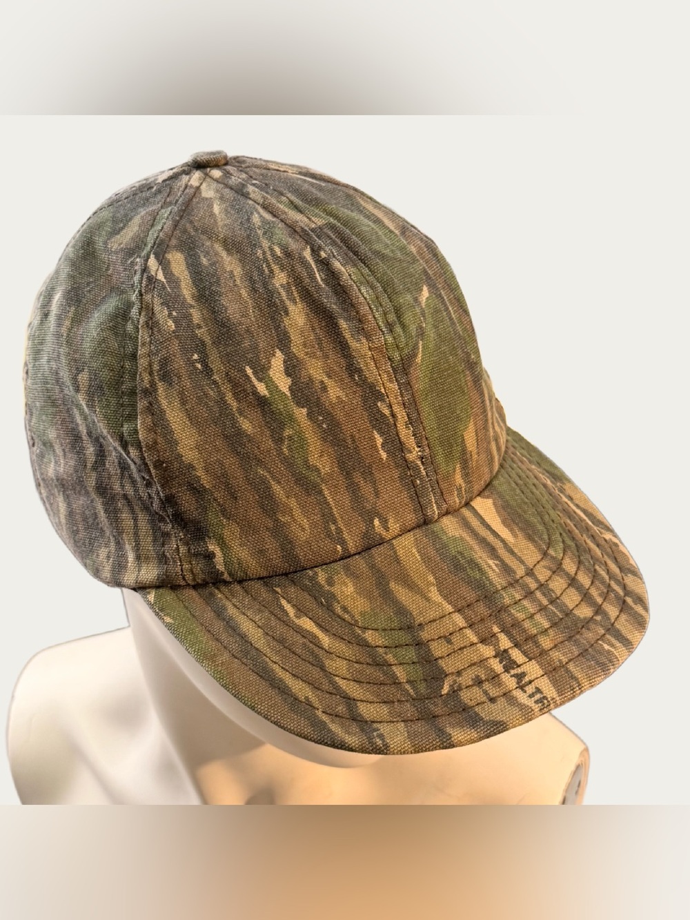 Vintage 80’s P Flag Camo Deer Hunt Cap Thinsulate 3M USA Neck Ear Flap Medium